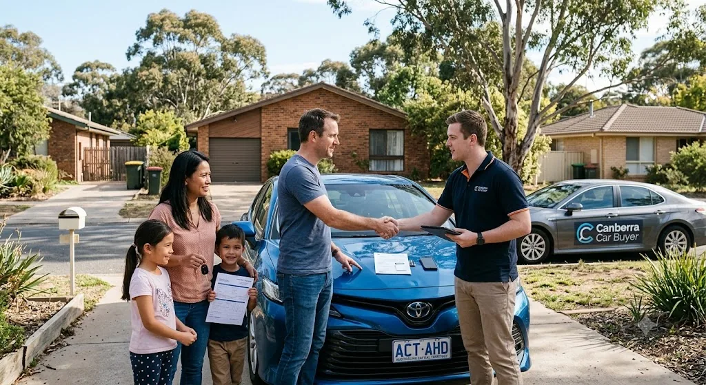 Satisfied customer selling car in Canberra ACT